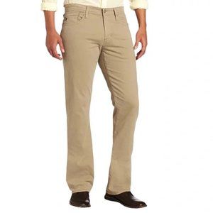 AG Adriano Goldschmied The Protege Khaki Tan Straight Leg Pants Size 38 X 34